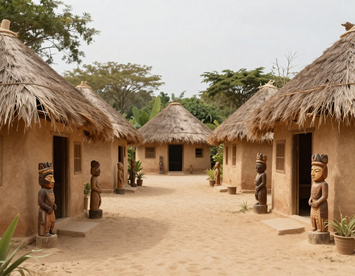 freepik rustic ecovillage architecture symmetrical huts li 87560